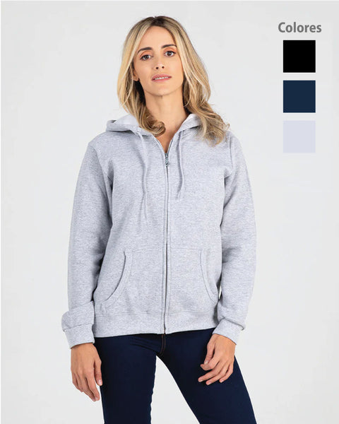 Buzo Perchado Con Cierre Y Capucha Unisex 3 Colores Ref: 003