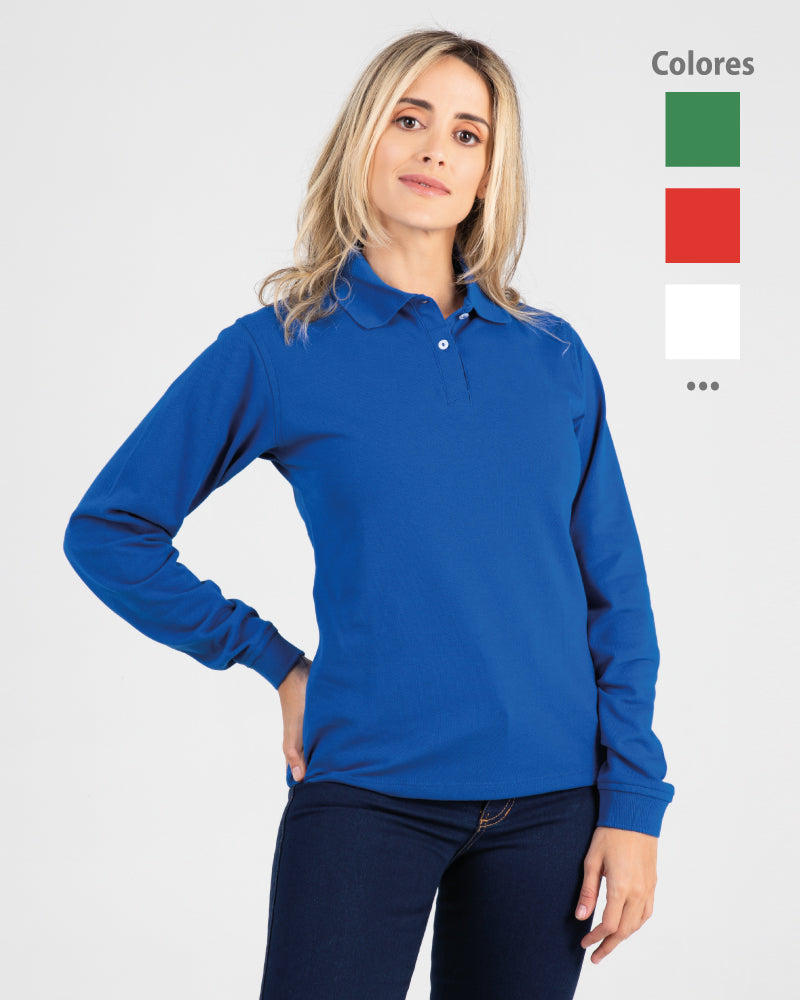 Camisas polo manga larga para mujer online