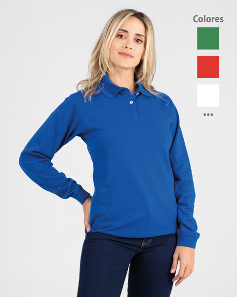 Camibuzo Tipo Polo En Lacoste Manga Larga Para Mujer 9 Colores Ref: 081