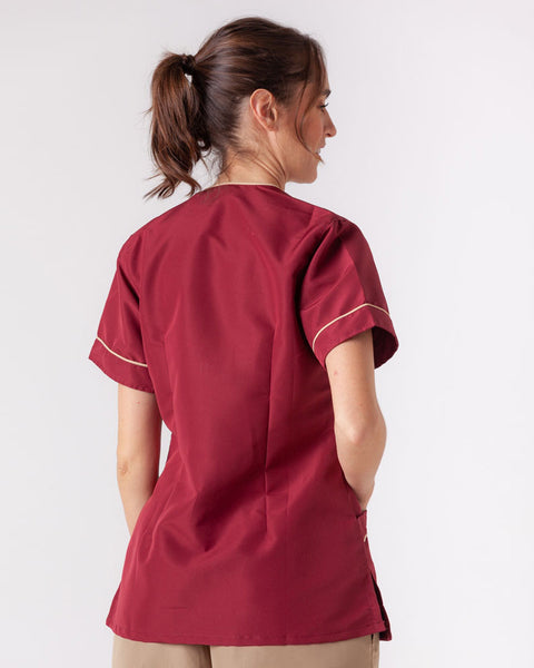 Women's Fluid-resistant Princess Cut Shirt with Solid Background Seasonal Ref: 022