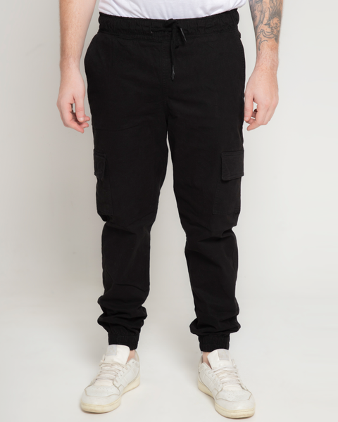 Jogger Tipo Cargo Unisex En Dril Raza Fabricato Caqui O Negro Ref: 107