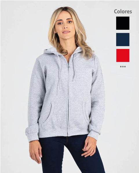 Brushed Zippered Hoodie Unisex Ref: 003