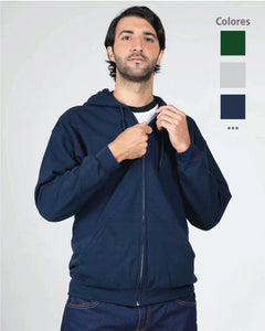 Buzo Perchado Con Cierre Y Capucha Unisex 5 Colores Ref: 003
