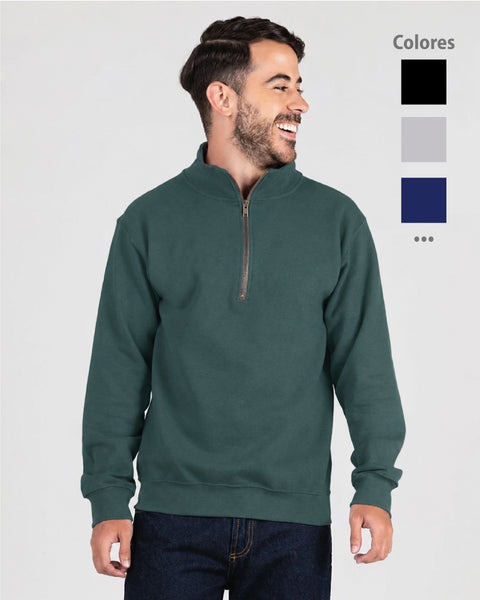 Brushed Cadet Neck Hoodie Unisex Ref: 004