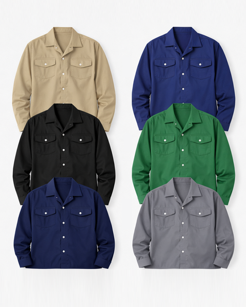 Men’s Heavy-Duty Work Shirt in Drill – 5 Colors Ref: 103