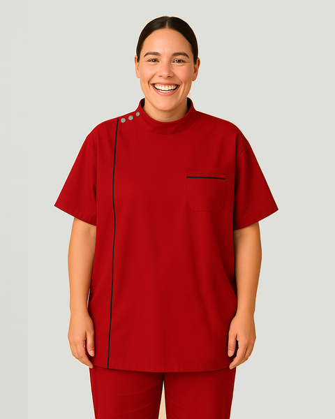 Black Unisex Fluid-resistant Chef Jacket with White Trim Ref: 011