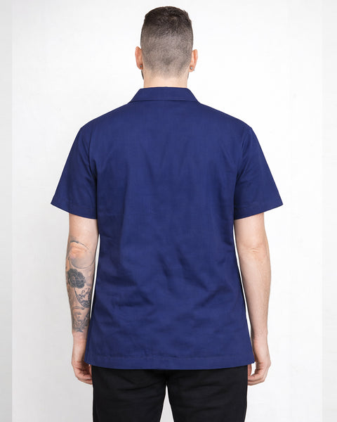 Unisex White Short Sleeve Shirt Collar Anti-fluid Gown Ref: 006