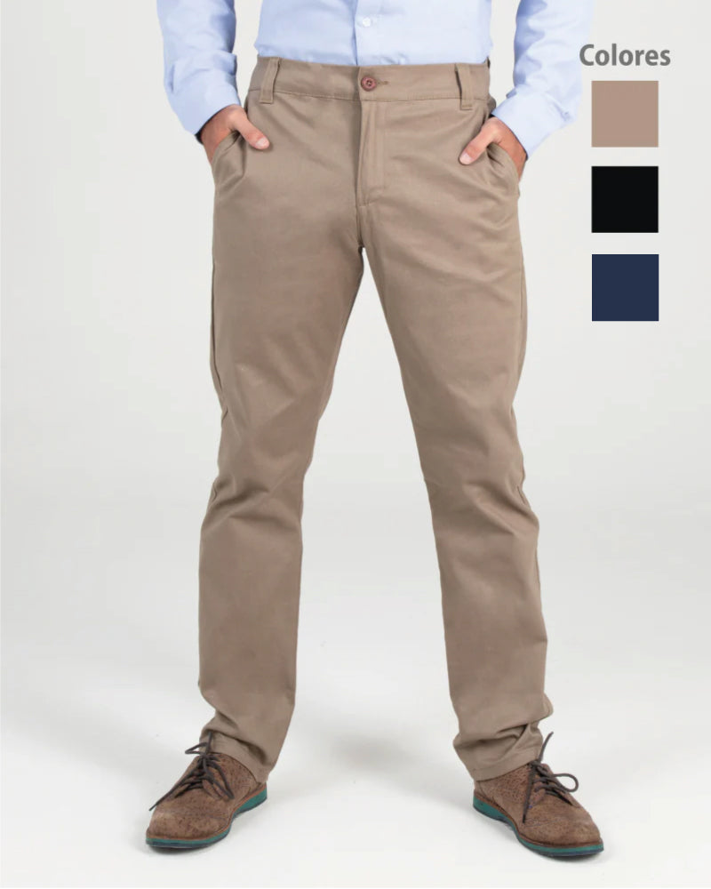 Pantalón En Dril Monserrat Fabricato Para Hombre Caqui, Azul o Negro Ref: 038
