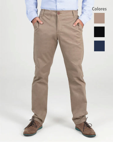 Pantalón En Dril Monserrat Fabricato Para Hombre Caqui, Azul o Negro Ref: 038