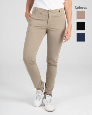Women's Khaki Fabricato Raza Drill Pants Ref: 020
