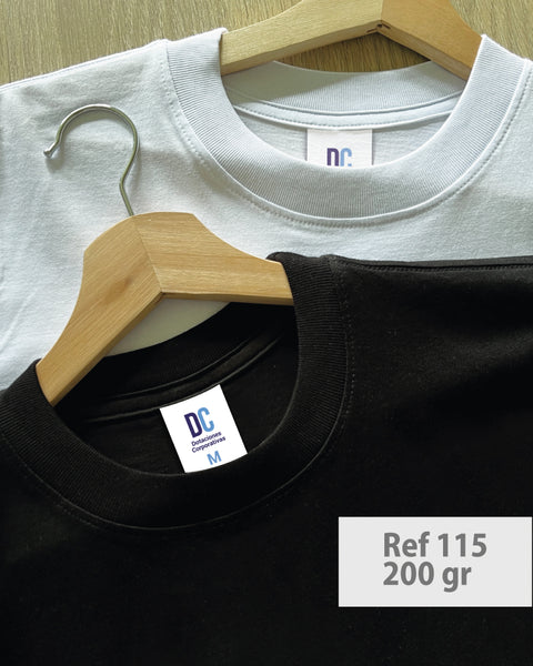 Unisex T-Shirt in Peruvian Cotton 180g · 185g · 200g – Assorted Colors Ref: 113-114-115