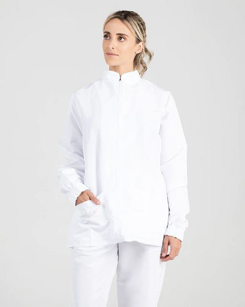 Unisex Long Sleeve Nehru Collar Anti-fluid Gown Ref: 008