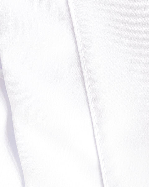 Unisex White Short Sleeve Nehru Collar Anti-fluid Gown Ref: 007
