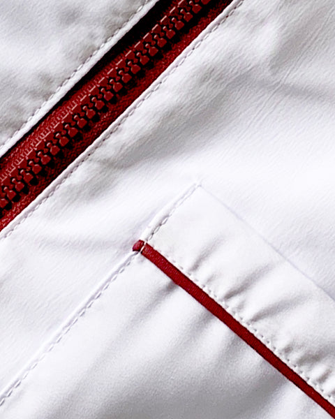 Unisex Short Sleeve Fluid-resistant Nehru Collar Shirt with Trims Ref: 016